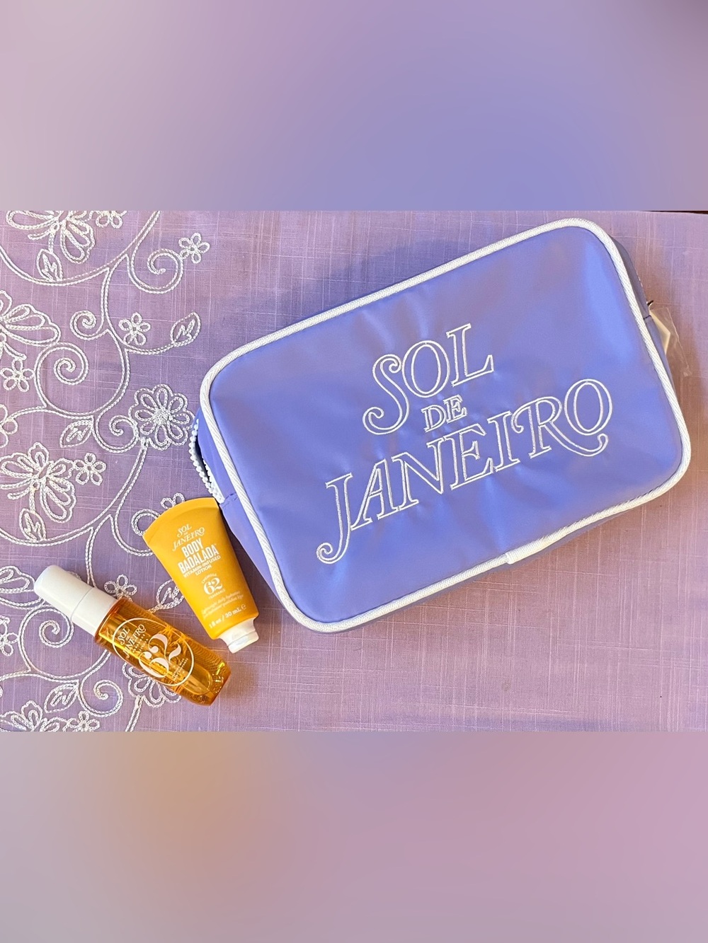 Sol de Janeiro Cosmetic Pouch with Cheirosa 62 Mist and Body Badalada Lotion